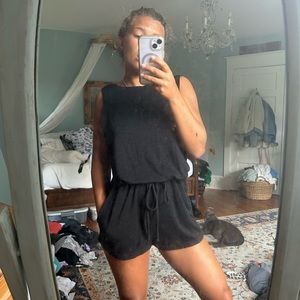 Black Sweater-like Romper